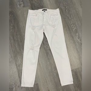Flying Monkey Ripped White Jeans